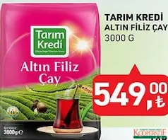 TARIM KREDİ ALTIN FİLİZ ÇAY 3000 G